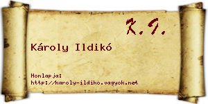 Károly Ildikó névjegykártya