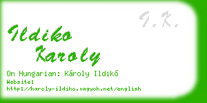 ildiko karoly business card